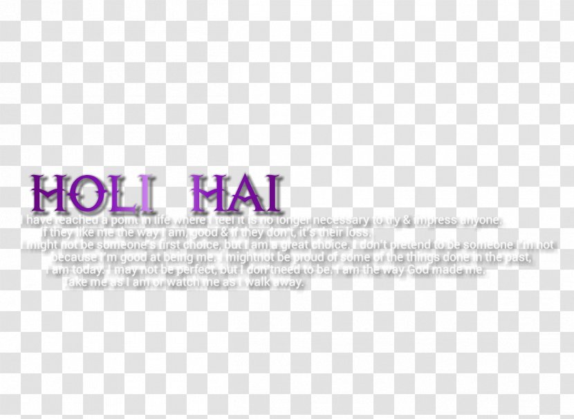 Brand Logo Product Design Font - Purple - Holi Transparent PNG