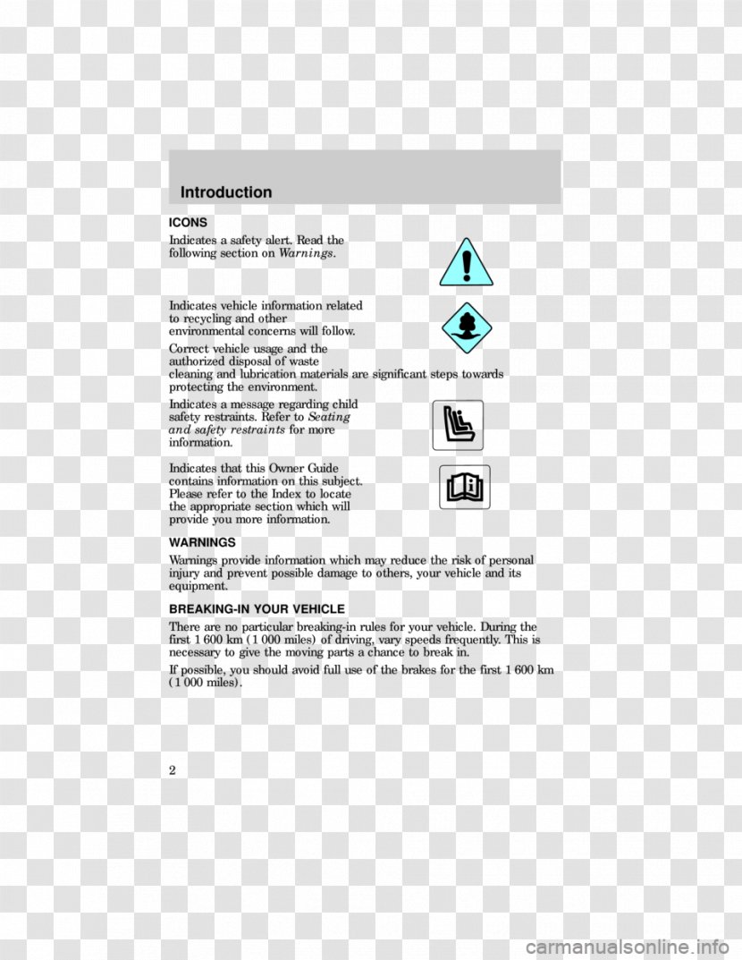 1999 Ford Explorer Document Product Manuals Car - Roadside Icons Transparent PNG