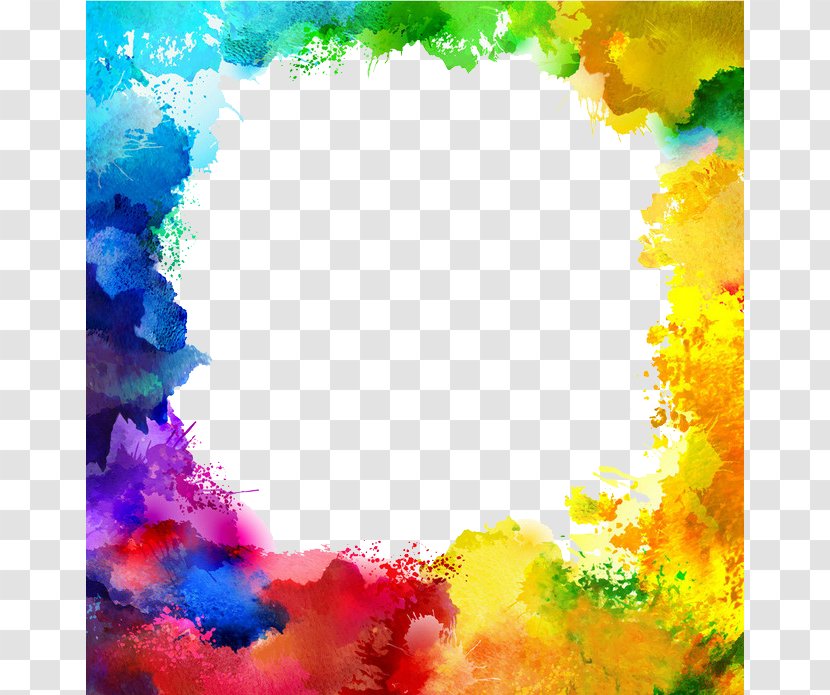 Watercolor Painting Stock Illustration - Grass - Colorful Ink Border Color Transparent PNG