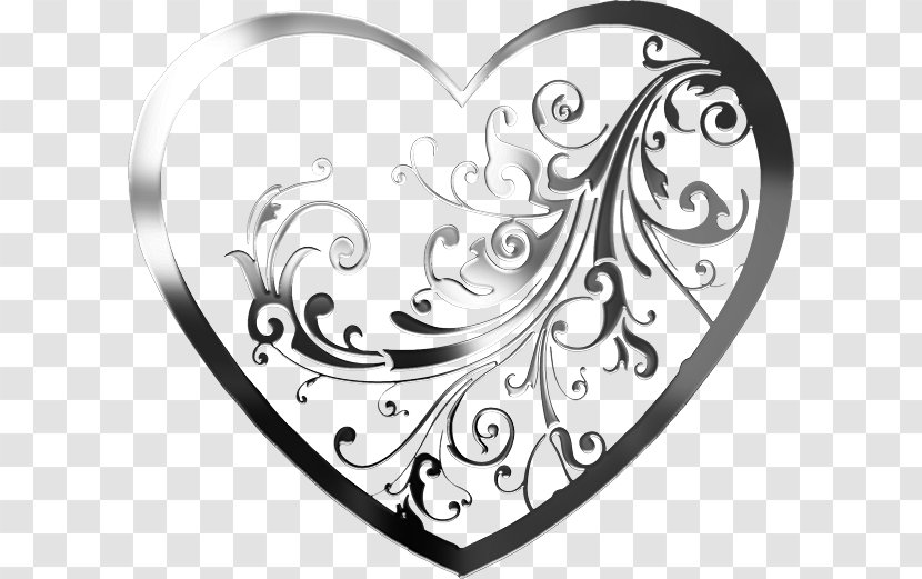 Heart Drawing Download - Silhouette Transparent PNG