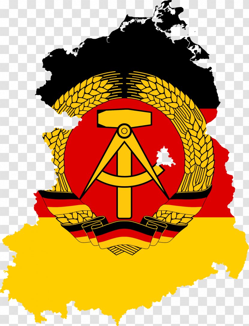 East Germany West German Reunification Flag Of - Cold War Berlin Map Transparent PNG
