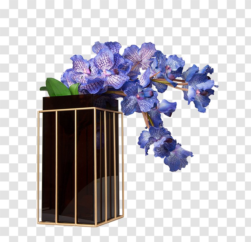Flowerpot Blue Moth Orchids - Green - Butterfly Orchid Decoration Transparent PNG