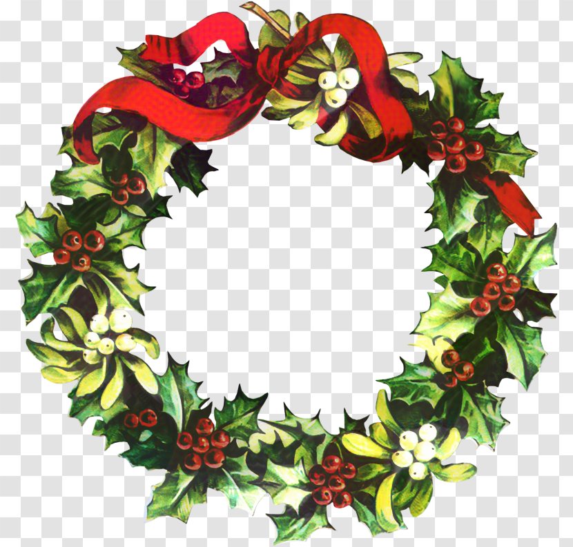 Wreath Clip Art Christmas Day Garland - Holly Transparent PNG