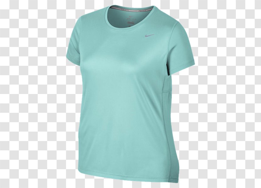 T-shirt Shoulder Sleeve - Aqua Transparent PNG