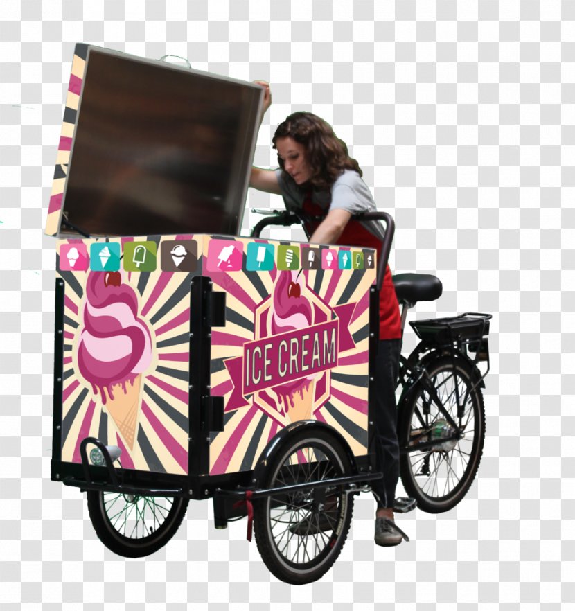Bicycle Trailers Ice Cream Cart Tricycle - Cleaning Transparent PNG