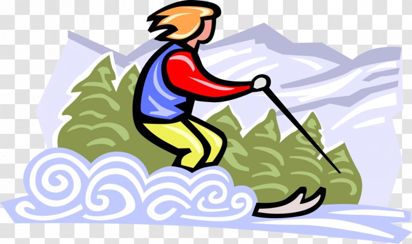 Clip Art Skiing Illustration Desktop Wallpaper Image - Cartoon - Su Slalom Transparent PNG