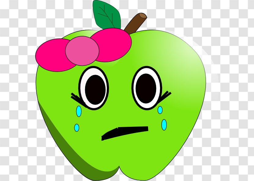 Apple Smiley Free Content Clip Art - Green - Crying Tree Cliparts Transparent PNG