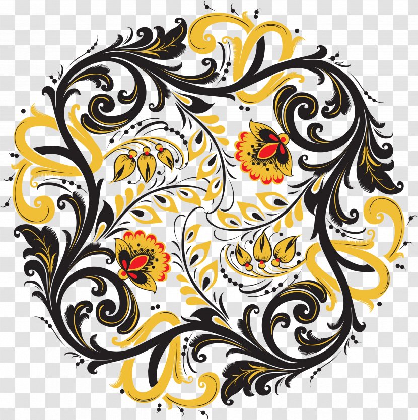 Khokhloma Художественная роспись Gzhel Ornament Furniture - Visual Arts - Flower Transparent PNG