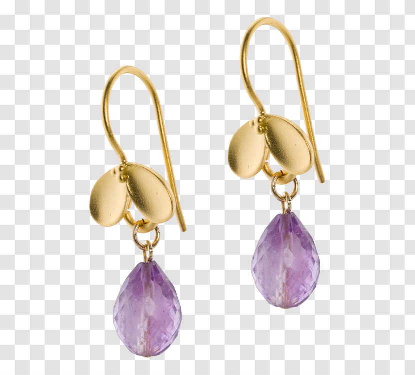 Amethyst Earring Body Jewellery Kreole - Lilac Transparent PNG