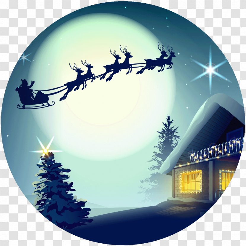 Santa Claus Reindeer Christmas - Royaltyfree Transparent PNG