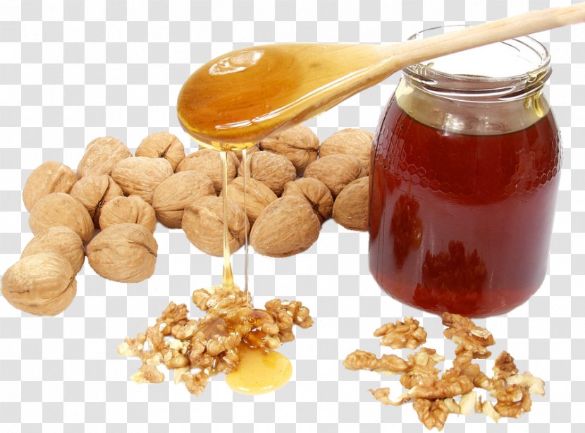 Honey Walnut Nuts Hazelnut - Vegetarian Food - Bee Transparent PNG