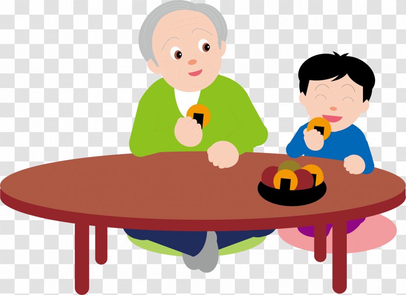 Child Old Age Cartoon - Table Element Transparent PNG