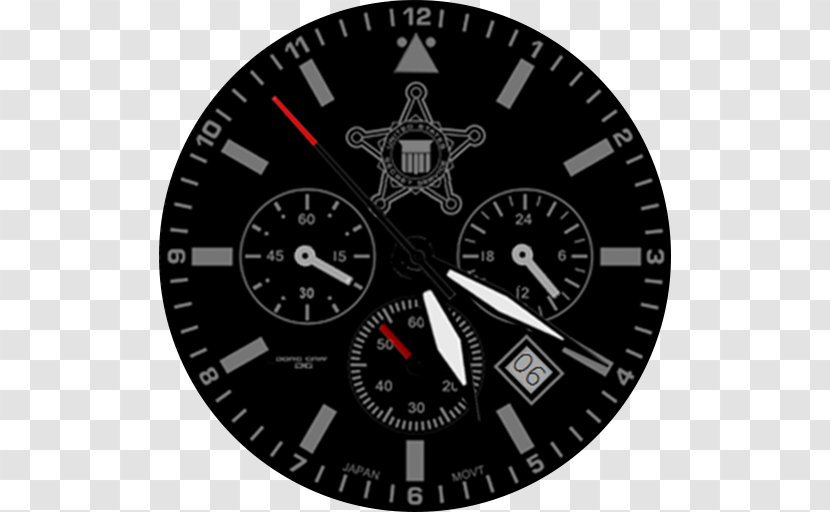 The Runwell Brand Watch Clock Chronograph - Analog Transparent PNG