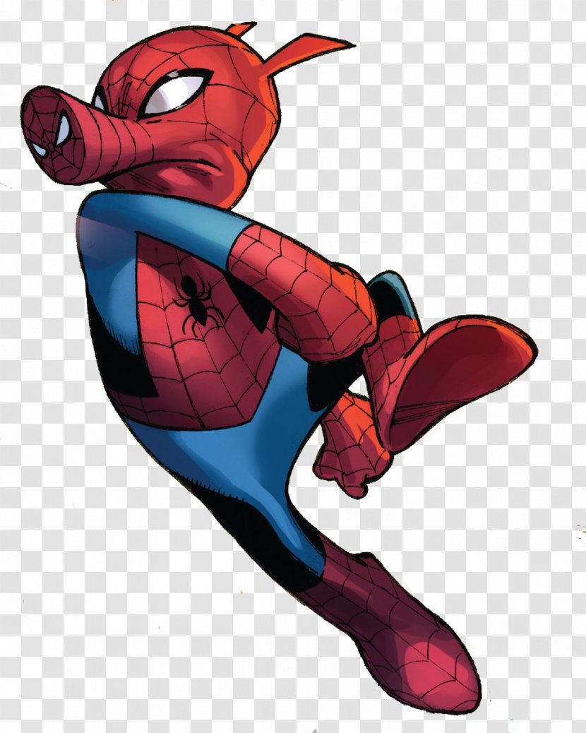 Spider-Man Spider-Verse Spider Pig Spider-Ham - Fictional Character - Spider-man Transparent PNG