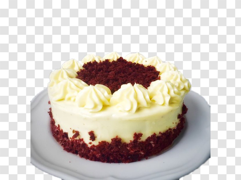 Red Velvet Cake Cream Cheesecake Chiffon Tart - Whipped Transparent PNG