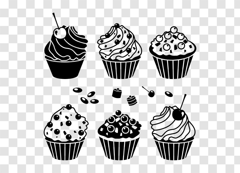 Cupcake Muffin Bakery Stock Photography - Food - Cake Silhouette Transparent PNG