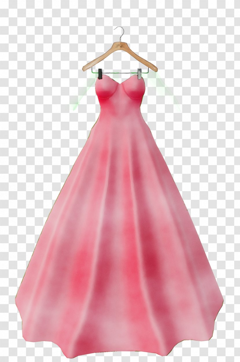 Watercolor Wedding - Magenta - Fashion Design Costume Transparent PNG
