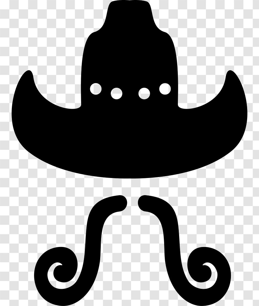 Hat Moustache Cowboy Clip Art - Facial Hair Transparent PNG