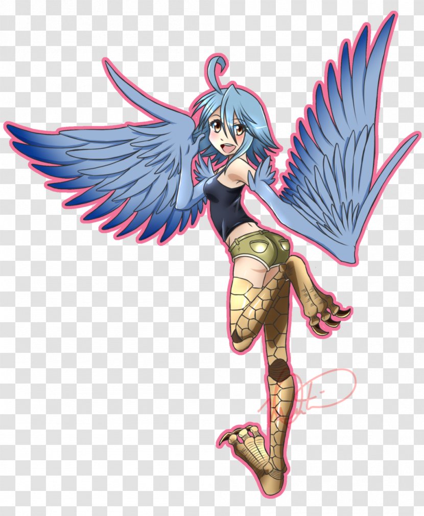 Harpy Monster Musume Drawing Pixel Art - Heart - Silhouette Transparent PNG
