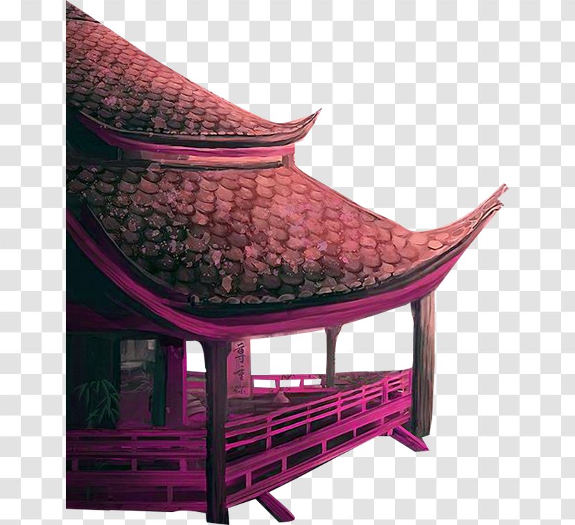 Download Roof Building Template - Google Images - Purple Chinese Style Decoration Pattern Transparent PNG