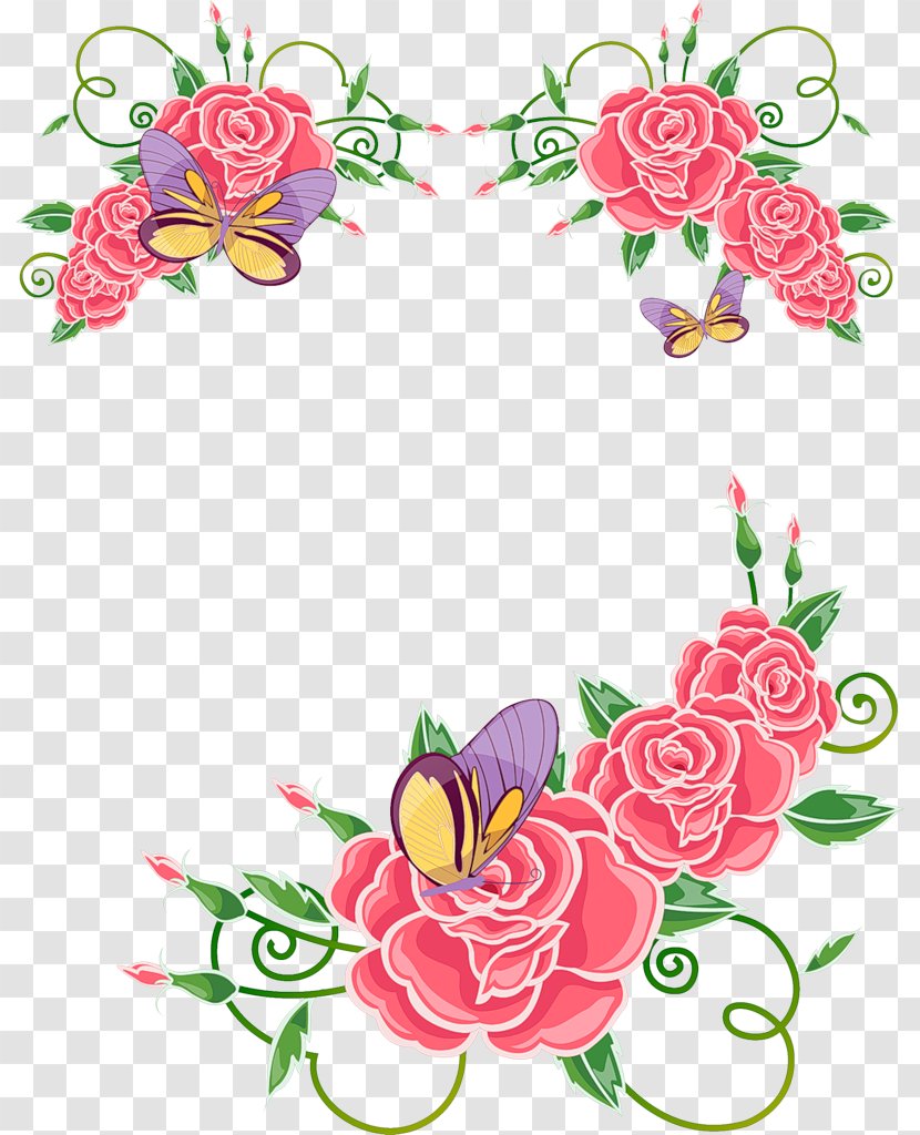 Rose Pink Flowers Clip Art - Creative Arts - And Petals Transparent PNG