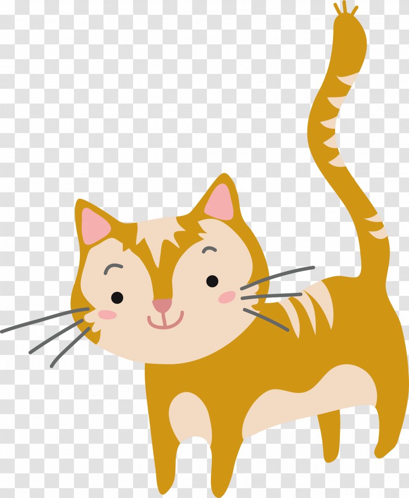 Kitten Whiskers Cat Clip Art - Yellow - Khaki Transparent PNG