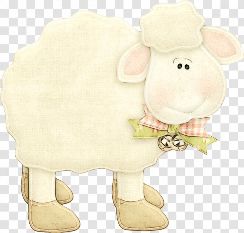 Cartoon Sheep Animal Figure Snout Toy - Paint - Fawn Stuffed Transparent PNG