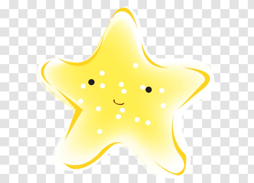 Yellow Starfish Wallpaper - Symbol - Cartoon Stars Transparent PNG