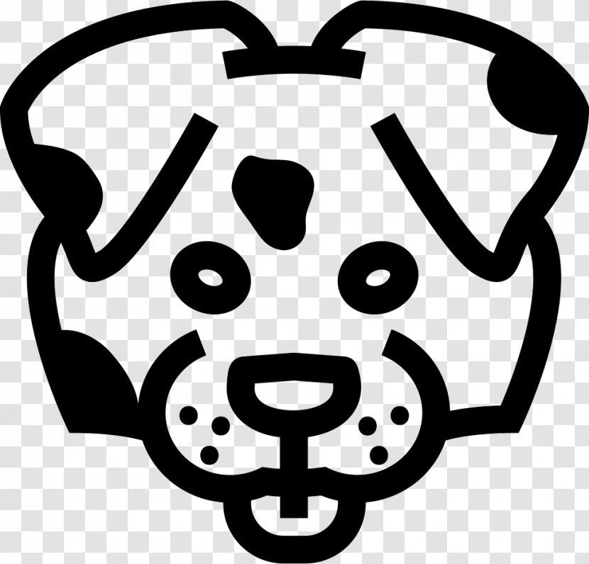 Dog Puppy Face - Black And White Transparent PNG