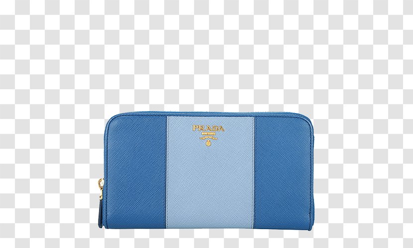 Wallet Brand Pattern - Electric Blue - Prada / Spell Color Zipper Transparent PNG