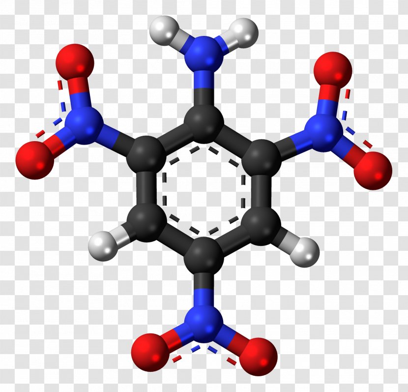 TNT Explosive Material Molecule Molecular Model Three-dimensional Space - Methyl Group - Sci-tech Transparent PNG