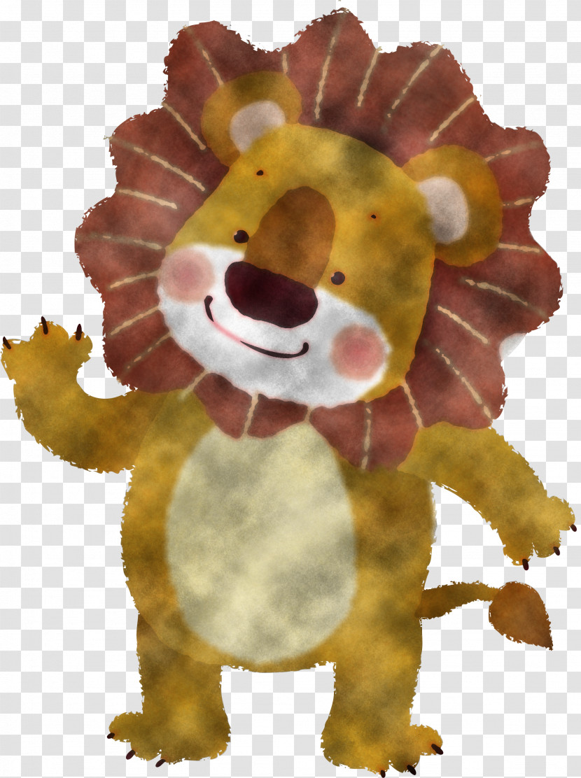 Lion Cartoon Yellow Animation Stuffed Toy Transparent PNG