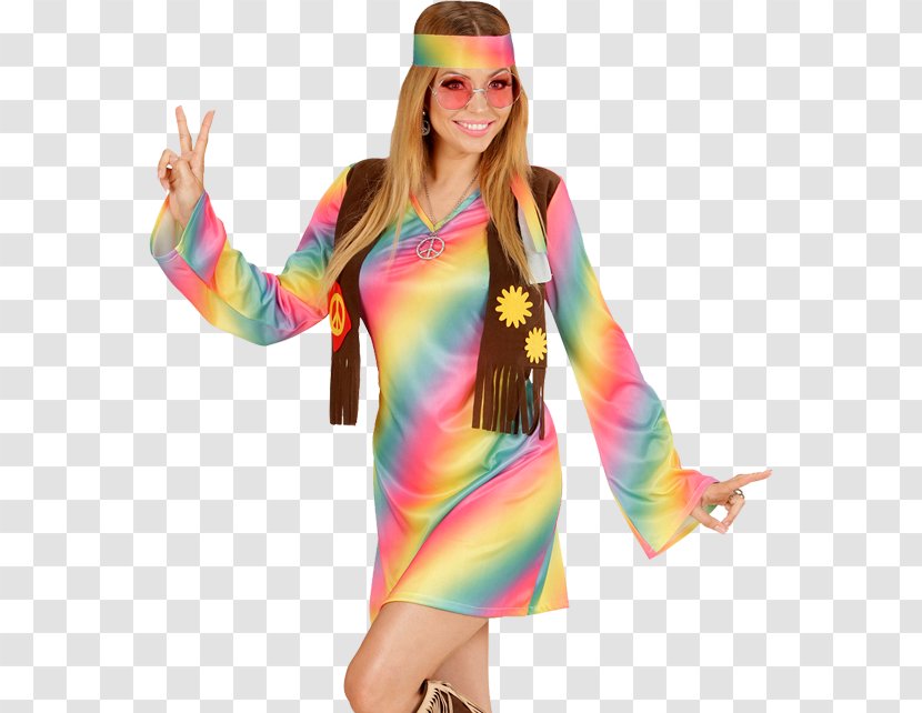 Costume Hippie Dress Disguise Waistcoat - Neck - 70s Transparent PNG