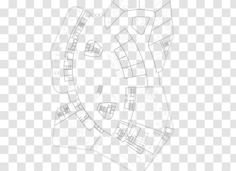 Paper White Line Art - Yantai Oval Transparent PNG