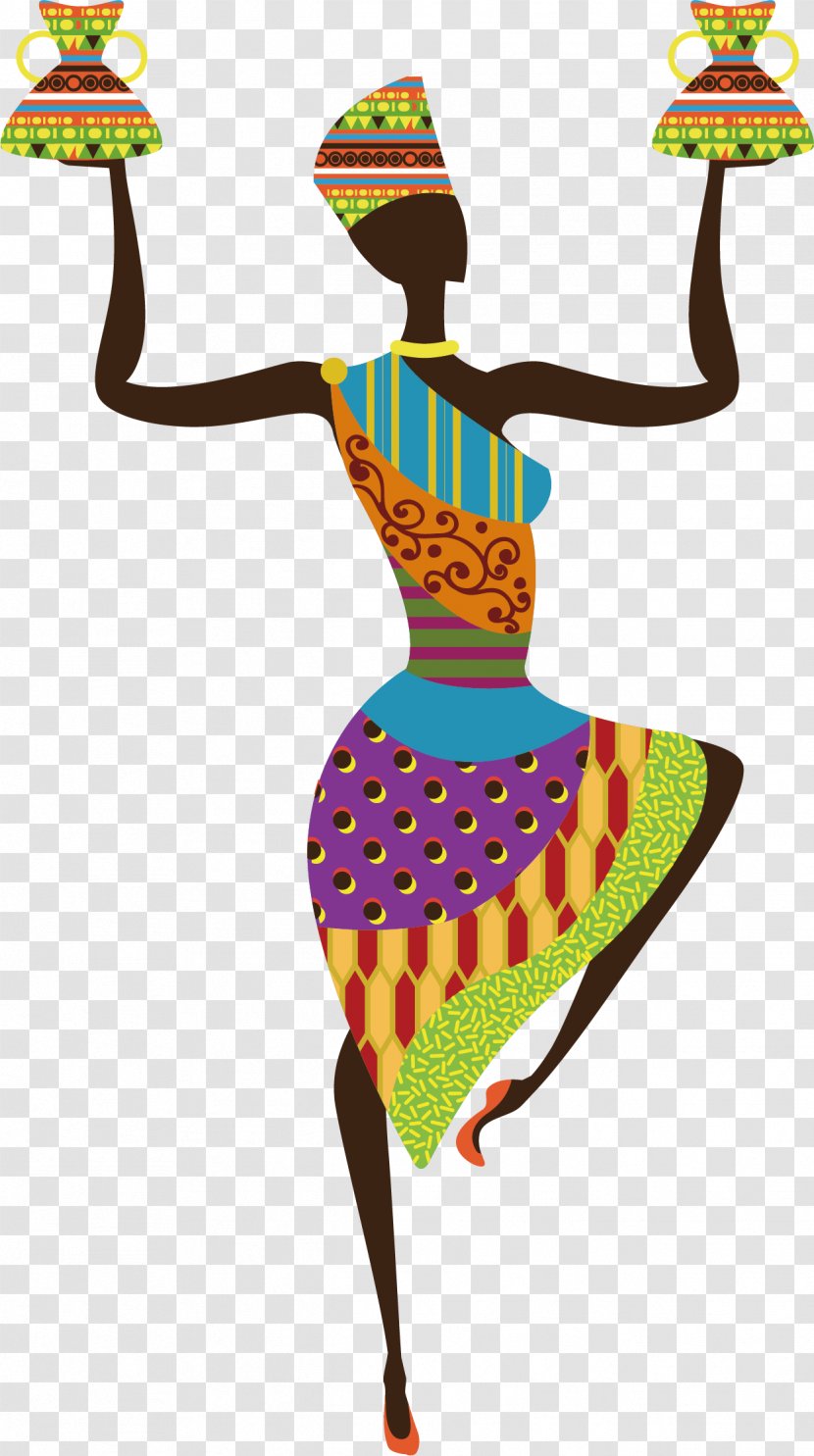 Africans African Art - Frame - Vector Hip Woman Transparent PNG