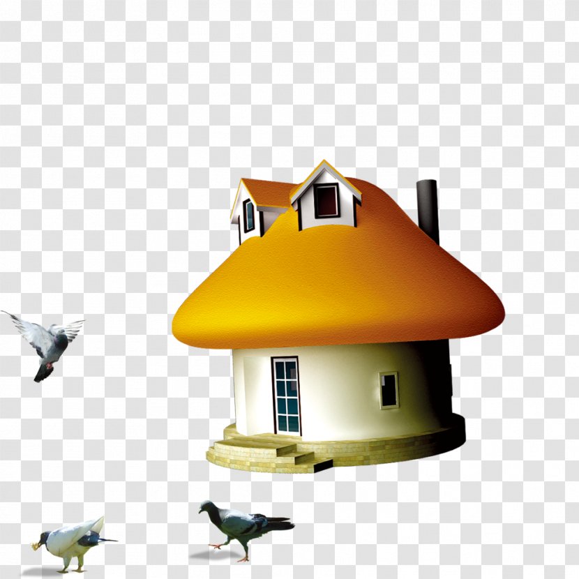 House Download - Yellow - Mushroom-shaped Transparent PNG