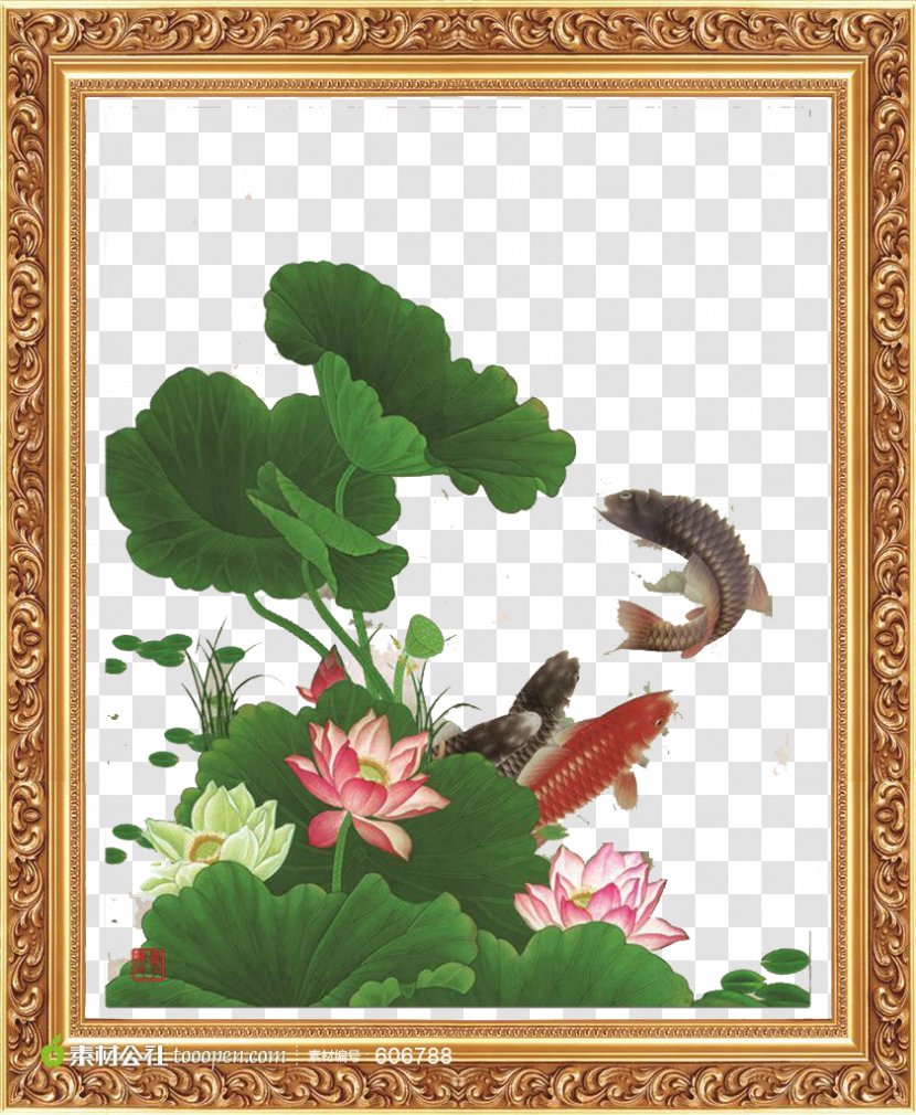 Painting Gongbi Art - Chinese - Meticulous Lotus Image Transparent PNG