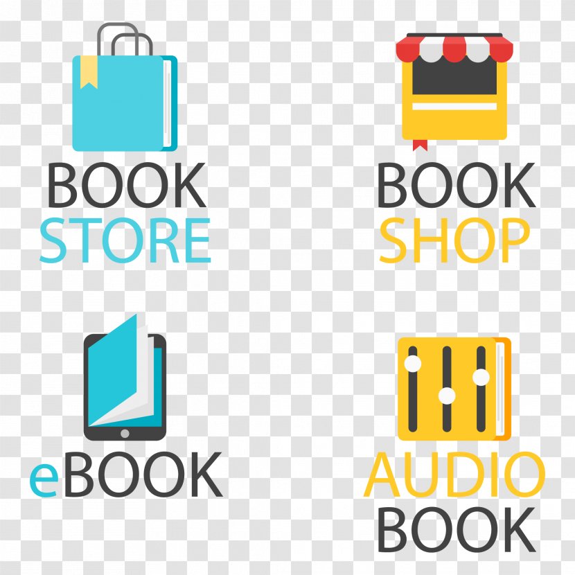 Logo Bookshop - Yellow - Bookstore Vector Design Transparent PNG