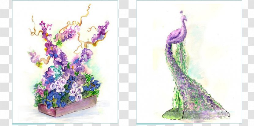 Flower Lavender - Purple - Japanese Style Illustration Transparent PNG