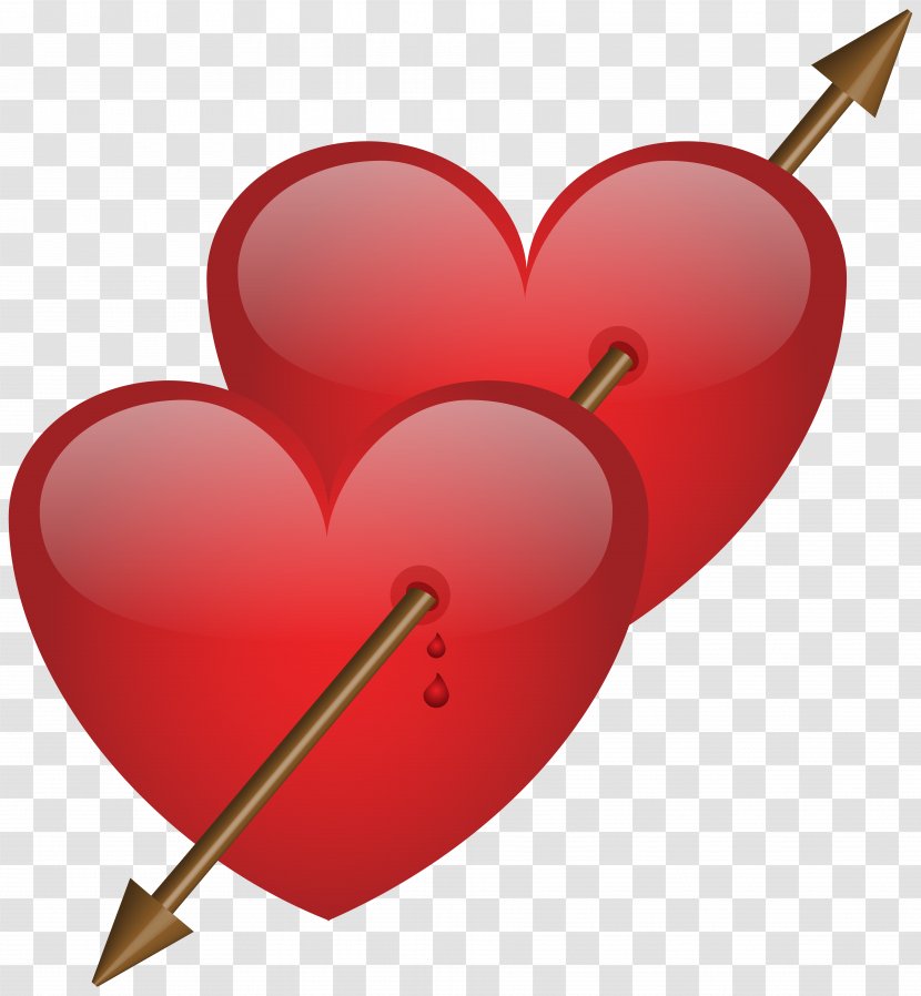 Hearts And Arrows Clip Art - Cartoon - Two With Arrow Image Transparent PNG