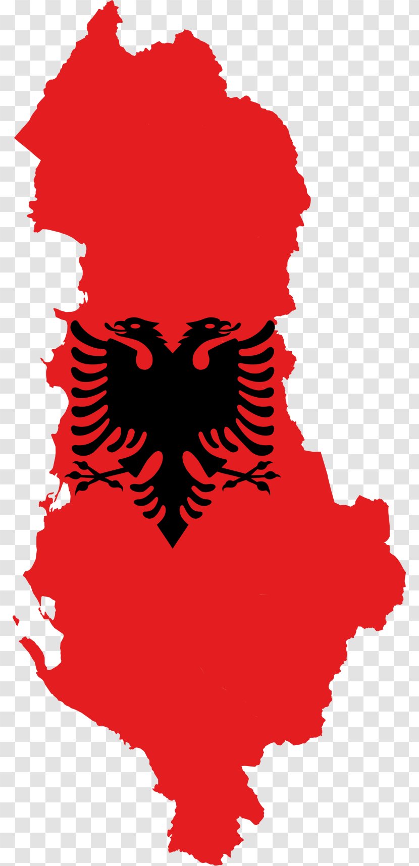 Flag Of Albania Map Stock Photography - Cartoon Transparent PNG
