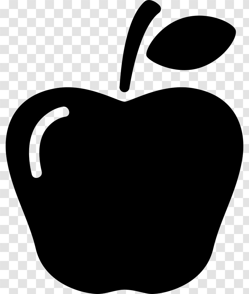 Apple - Black And White Transparent PNG