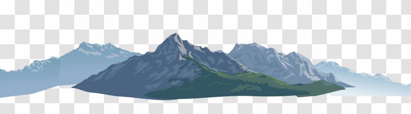 Cartoon Landscape Painting Drawing - Fukei - Painted Mountains Forest Transparent PNG