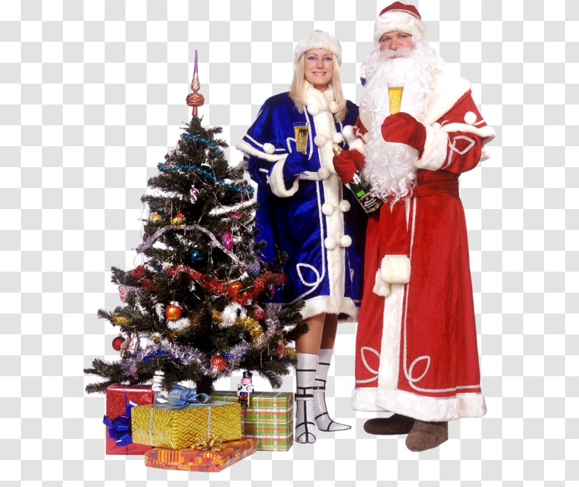 Christmas Ornament Ded Moroz Snegurochka Santa Claus Tree Transparent PNG