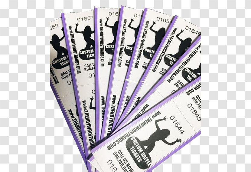 Paper Raffle Ticket Printing Tyvek - Purple Transparent PNG