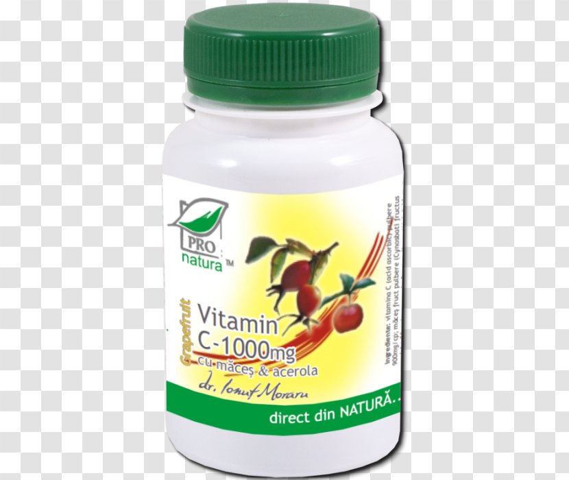 Dietary Supplement Vitamin C Flavonoid Antioxidant - Capsule - Acerola Transparent PNG