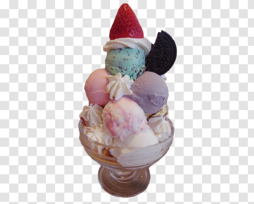 Sundae Neapolitan Ice Cream Frozen Yogurt - Dairy Product - Pink Dessert Transparent PNG