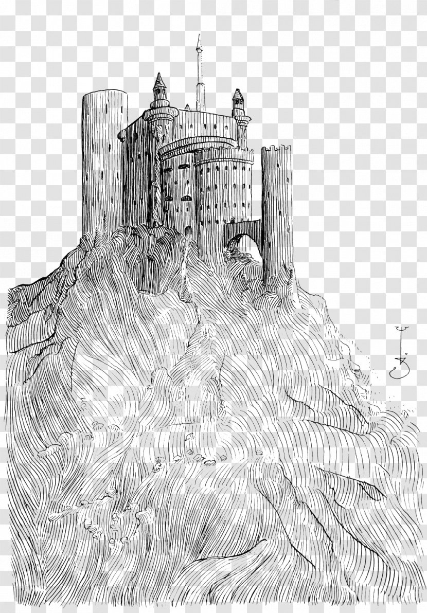 Architecture Sketch - Stock Photography - Hand-painted Background Castle Transparent PNG