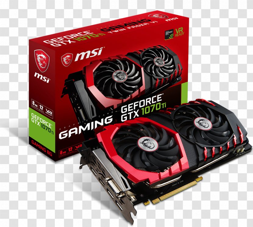 Graphics Cards & Video Adapters NVIDIA GeForce GTX 1070 Ti MSI Titanium 8G Card - Nvidia Transparent PNG