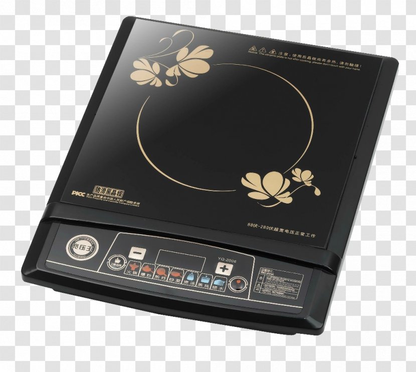 Induction Cooking Kitchen Home Appliance Furnace - Frying Pan - Battery Stove Touchscreen Transparent PNG